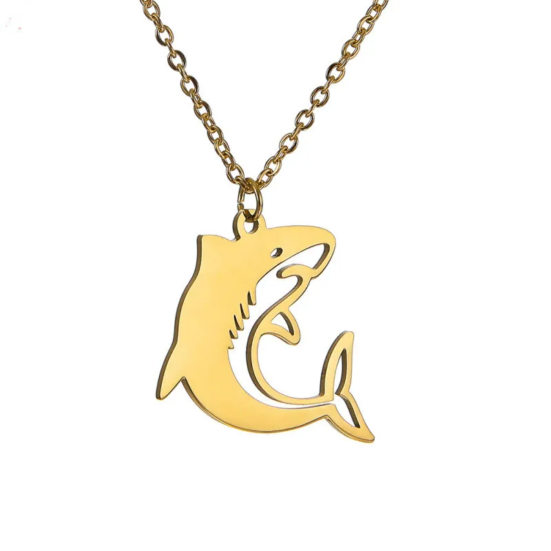 Marine animals, whales, bionic dolphin, shark, anime necklace, stainless steel pendant necklace, sweater chain
Marine animals, whales, bionic dolphin, shark, anime necklace, stainless steel pendant necklace, sweater chain