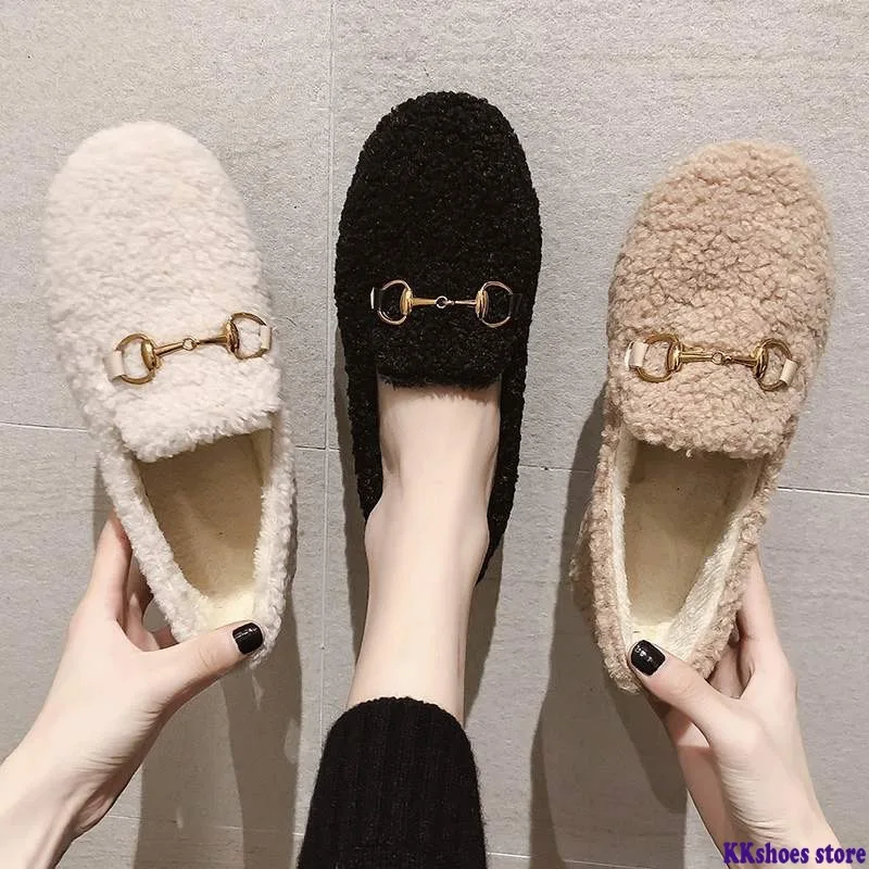 2021 Shoes Women Winter WarmFlat Shoes Casual Loafers Slip On Women's Flats Plush Shoes Metal Chain
2021 Shoes Women Winter WarmFlat Shoes Casual Loafers Slip On Women's Flats Plush Shoes Metal Chain