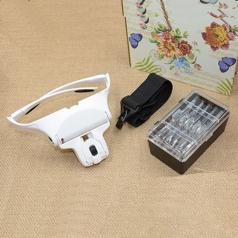 Magnifying Glasses LED Light Lamp Head Loupe Jeweler Headband Magnifier Eye Glasses Optical Glass Tool Repair Reading Magnifier
Magnifying Glasses LED Light Lamp Head Loupe Jeweler Headband Magnifier Eye Glasses Optical Glass Tool Repair Reading Magnifier