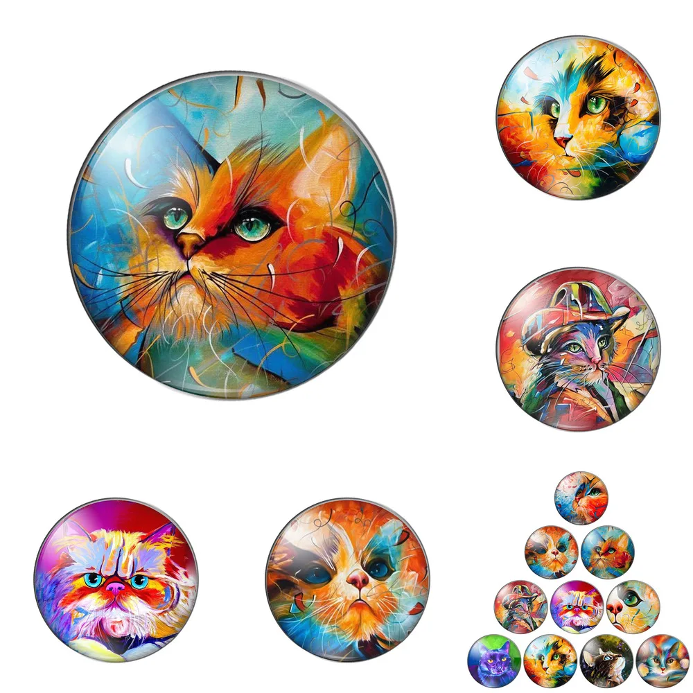 Colorful Beauty Cats Animals 8mm/10mm/12mm/18mm/20mm/25mm Round Photo Glass Cabochon Demo Flat Back Making Findings
Colorful Beauty Cats Animals 8mm/10mm/12mm/18mm/20mm/25mm Round Photo Glass Cabochon Demo Flat Back Making Findings