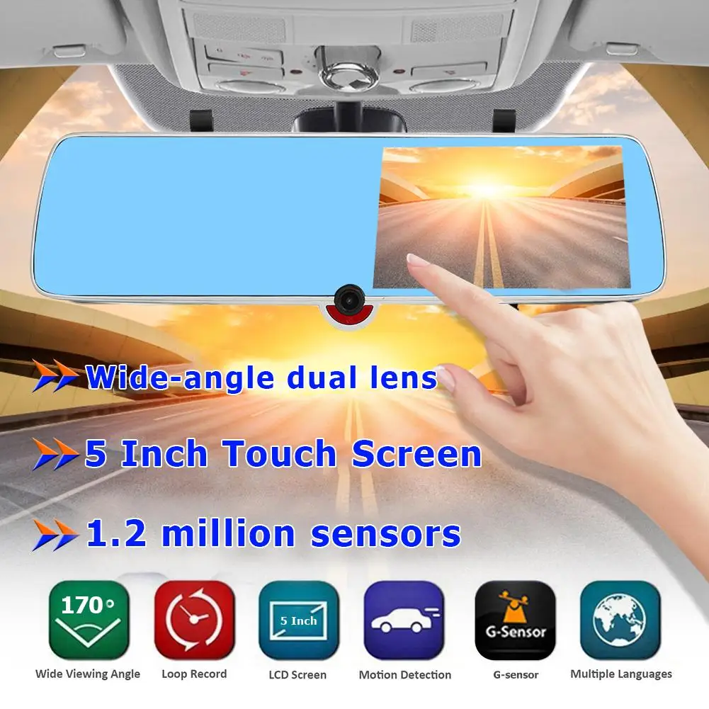 D618 5 inch 3 Lens 170 Degree Wide Vision Car DVR Recorder with Dash Camera Support License Plate Recognition Dual Lens
D618 5 inch 3 Lens 170 Degree Wide Vision Car DVR Recorder with Dash Camera Support License Plate Recognition Dual Lens