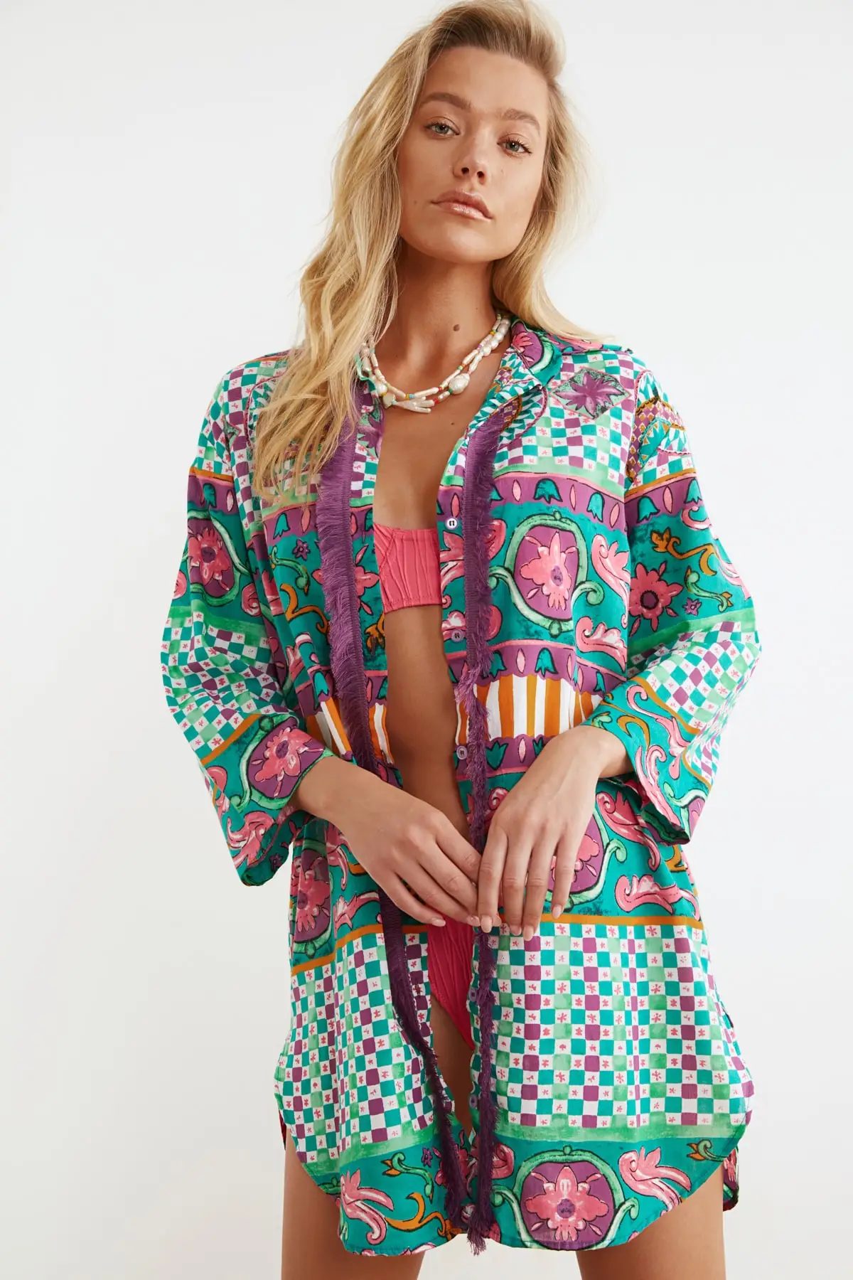 Lilac Mosaic Pattern Tasseled Voile Shirt New Summer 2021 Women dress top blouse dress women sexy mini dress skirt clothes
Lilac Mosaic Pattern Tasseled Voile Shirt New Summer 2021 Women dress top blouse dress women sexy mini dress skirt clothes