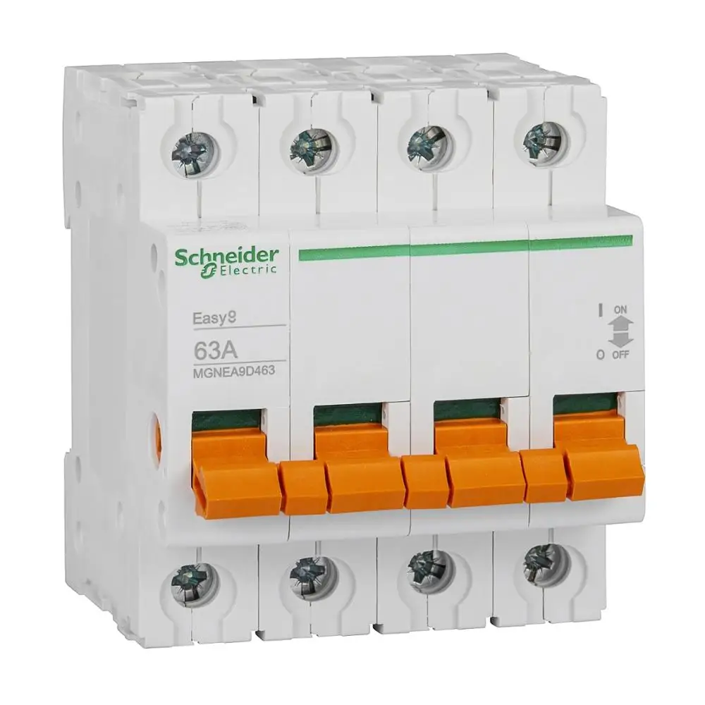 EA9D Isolation Switch AC 4P 63A 230/400V 50hz Rated Short-time Withstand Current 1.26 Ka at 1s Rated Operating Voltage 400V Mini
EA9D Isolation Switch AC 4P 63A 230/400V 50hz Rated Short-time Withstand Current 1.26 Ka at 1s Rated Operating Voltage 400V Mini