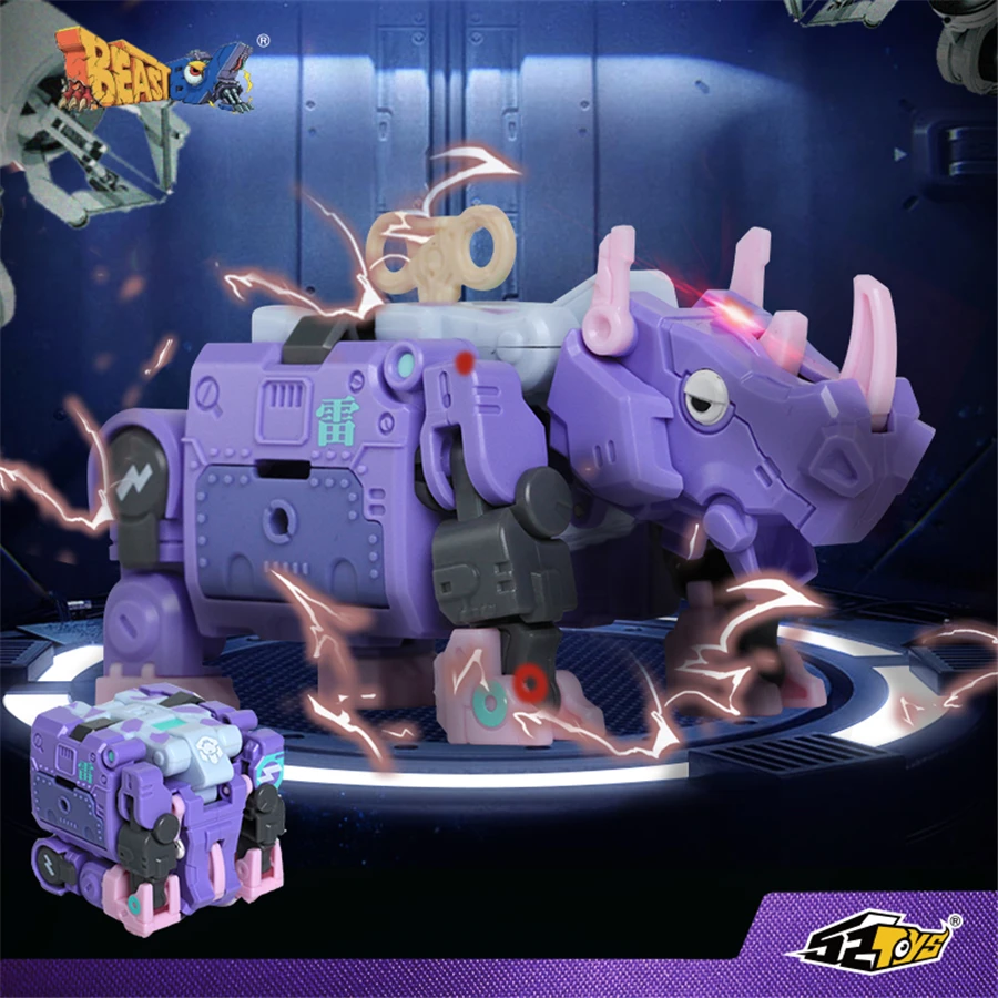 

BeastBox Deformation Robots Transformation Animal Toy Cube Model Rhyden Rhinoceros Rhino Action Figure Jugetes For Gifts