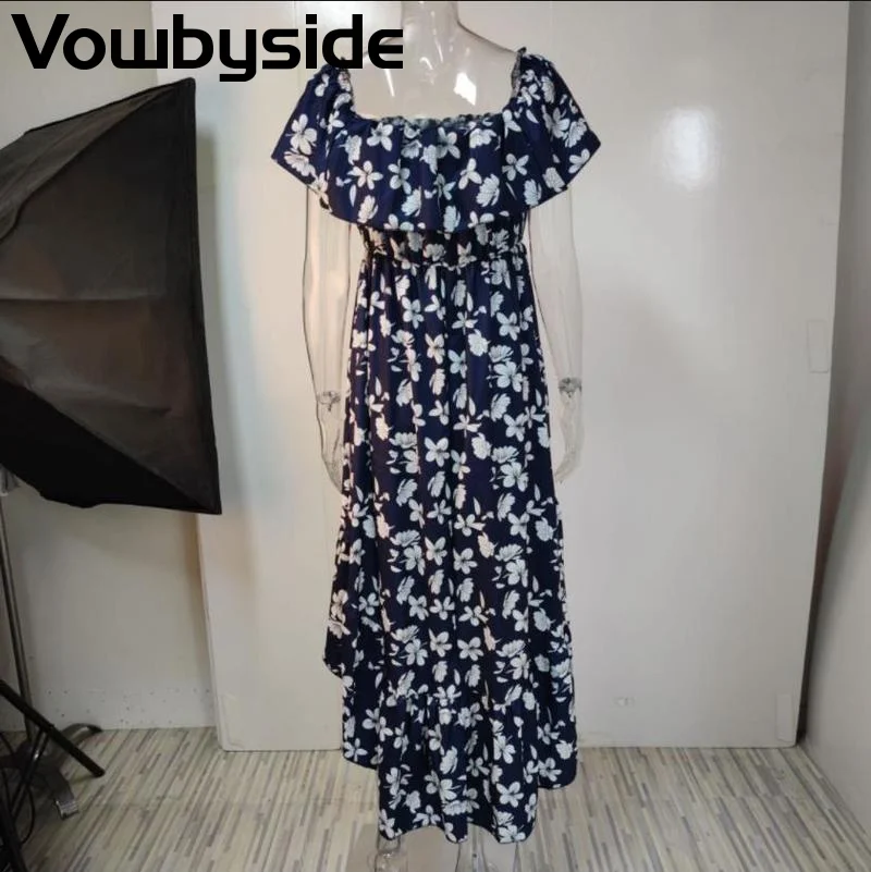 Floral Print Ruffled Casual Fashion Women's Dress Short Sleeve Slash Neck A-line Long Dress
Floral Print Ruffled Casual Fashion Women's Dress Short Sleeve Slash Neck A-line Long Dress