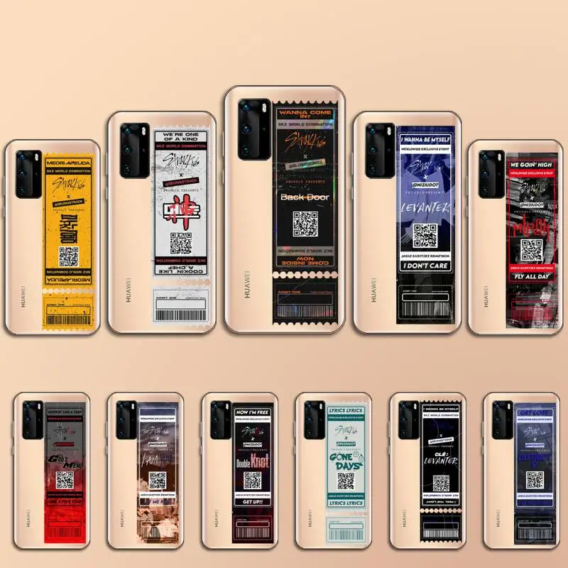 Stray Kids Air tickets Design Phone Case Transparent for Huawei P 40 20 30 10 mate pro lite plus
Stray Kids Air tickets Design Phone Case Transparent for Huawei P 40 20 30 10 mate pro lite plus