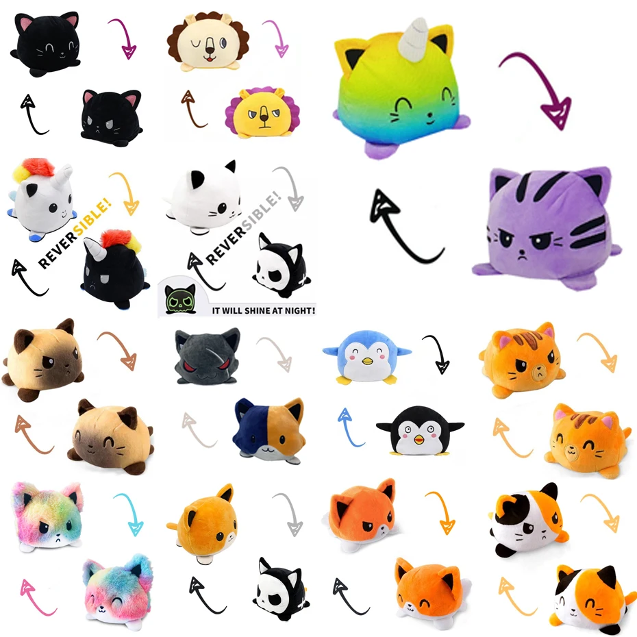 Double sided Cat Gato Kids Plushie Plush Animals unicorn Double-Sided Flip Doll Cute Toys Peluches For Pulpos Plush Doll Toy
Double sided Cat Gato Kids Plushie Plush Animals unicorn Double-Sided Flip Doll Cute Toys Peluches For Pulpos Plush Doll Toy