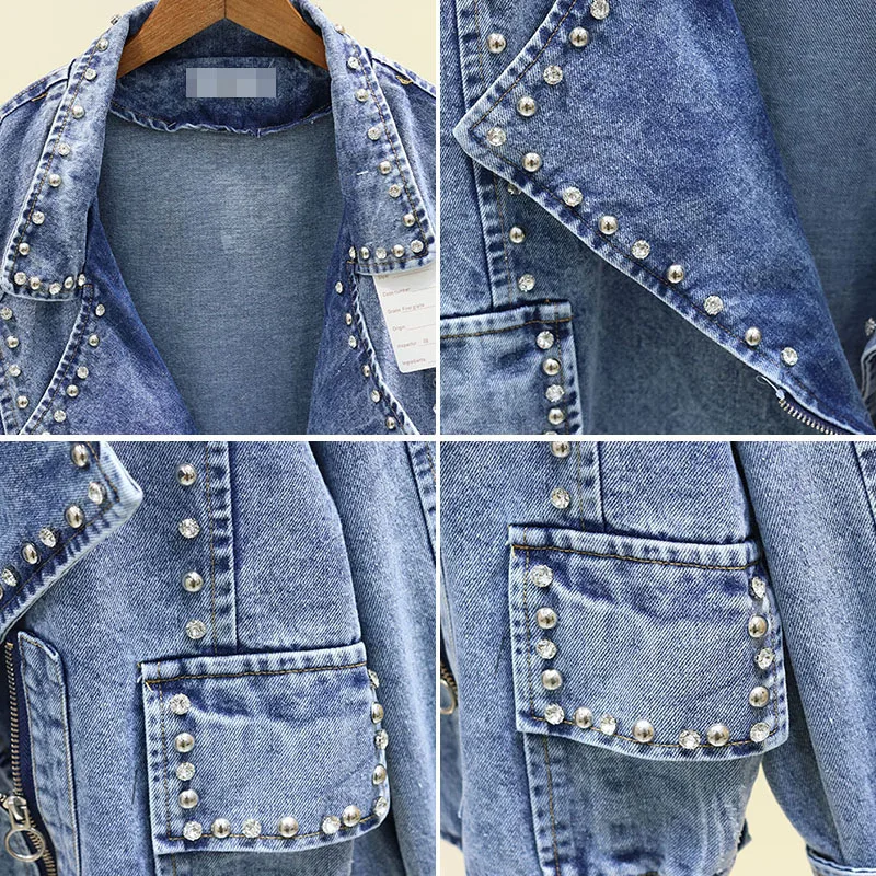 2020 New Autumn Denim Jacket Women's Coat Hand Studded Rivet Jeans Jacket Loose Female Short Jackets Casual Basic Coats P895
2020 New Autumn Denim Jacket Women's Coat Hand Studded Rivet Jeans Jacket Loose Female Short Jackets Casual Basic Coats P895