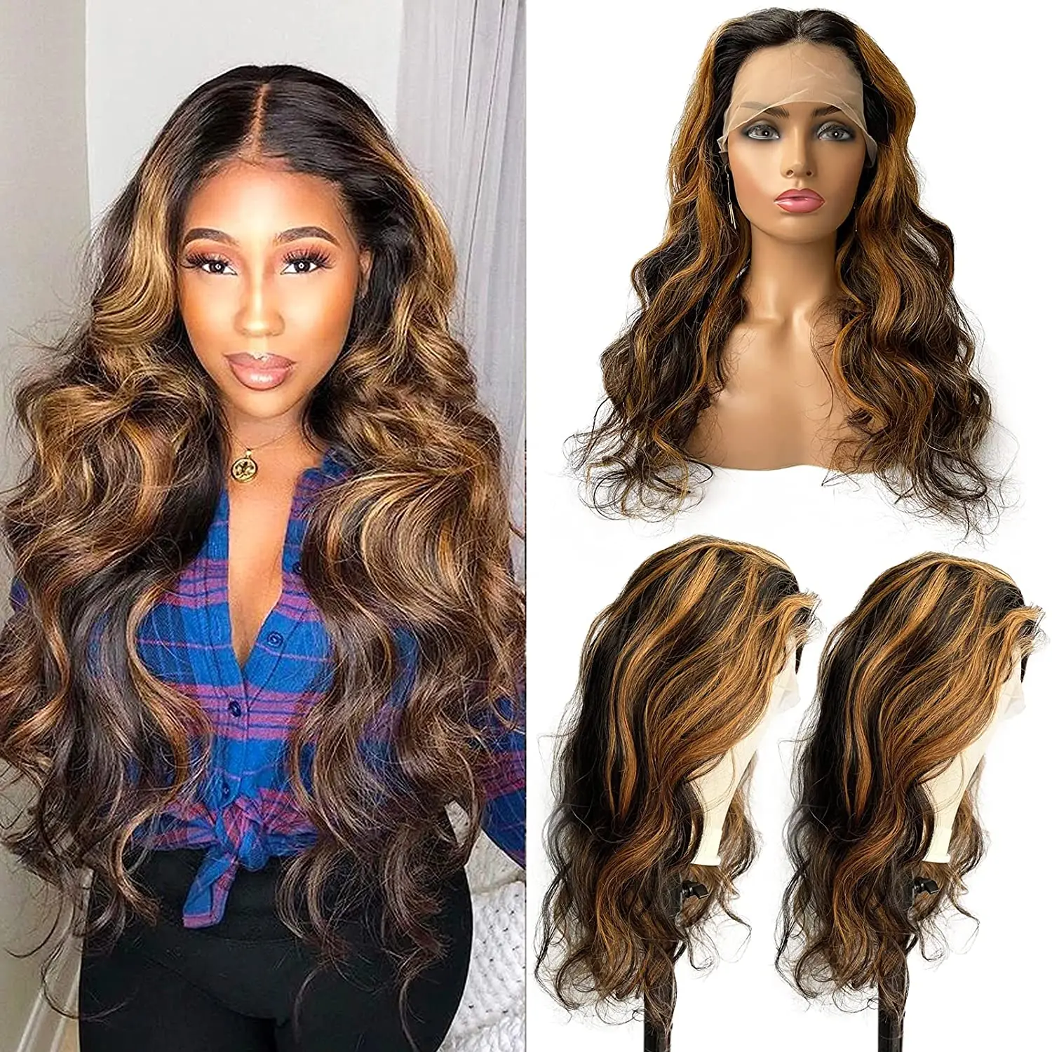 Ombre Blonde Lace Front Wig Human Hair For Women 13x6x1 Highlight Lace Frontal Wig Natural Body Wave Wigs 150% Density
Ombre Blonde Lace Front Wig Human Hair For Women 13x6x1 Highlight Lace Frontal Wig Natural Body Wave Wigs 150% Density