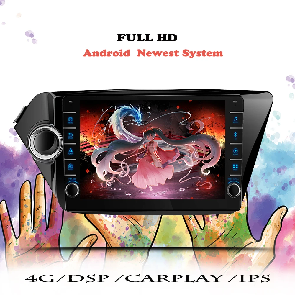 Автомагнитола 2DIN на Android 10 0 мультимедийный видеоплеер навигатор GPS DVD для Kia RIO 3 2011