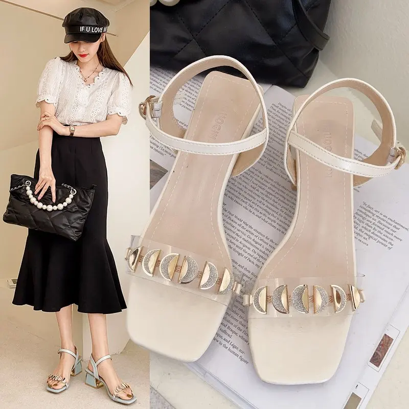 2021 Sandals Black Shoes for Women All-Match Buckle Strap High Heels New Fashion Beige Gladiator Low Summer High-heeled Comfort
2021 Sandals Black Shoes for Women All-Match Buckle Strap High Heels New Fashion Beige Gladiator Low Summer High-heeled Comfort