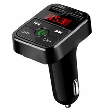 Bluetooth Car FM Transmitter Wireless Radio Adapter USB Charger MP3 Player The Screen Can Display Frequency