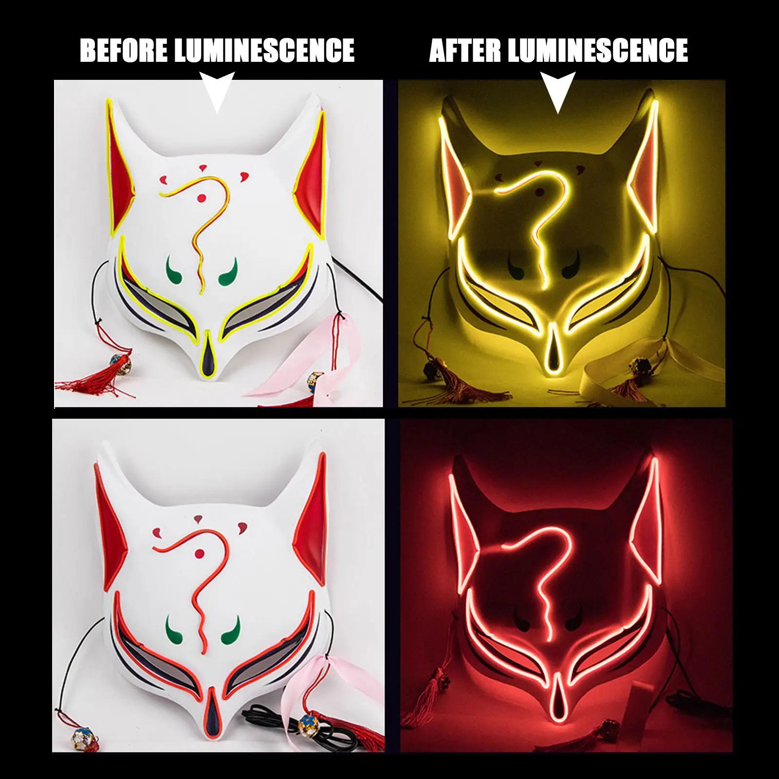 ПВХ Хэллоуин Клубная подсветка Kitsune лиса светодиодный ная Маска Сделай Сам костюм рейва Косплей EDC вечерние светодиодный Ки светодиодная ма...
ПВХ Хэллоуин Клубная подсветка Kitsune лиса светодиодный ная Маска Сделай Сам костюм рейва Косплей EDC вечерние светодиодный Ки светодиодная ма...