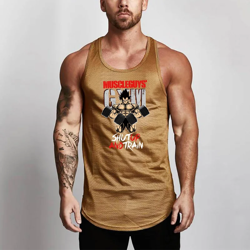 New Brand Fashion Mesh Sleeveless Shirts Tank Top Men Fitness Mens Sport Bodybuilding Men Fitness Singlets Workout Gym Vest
New Brand Fashion Mesh Sleeveless Shirts Tank Top Men Fitness Mens Sport Bodybuilding Men Fitness Singlets Workout Gym Vest