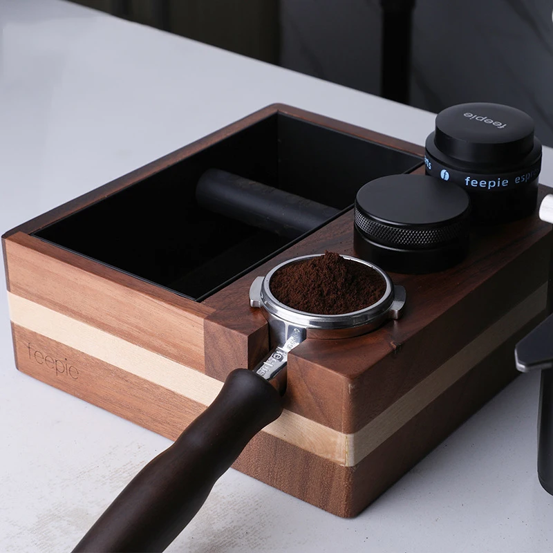 58mm Wood Coffee Filter Tamper Holder Knock Box Slag Box Espresso Tamper Mat Stand Cafe Tools Coffee Accessories for Barista
58mm Wood Coffee Filter Tamper Holder Knock Box Slag Box Espresso Tamper Mat Stand Cafe Tools Coffee Accessories for Barista