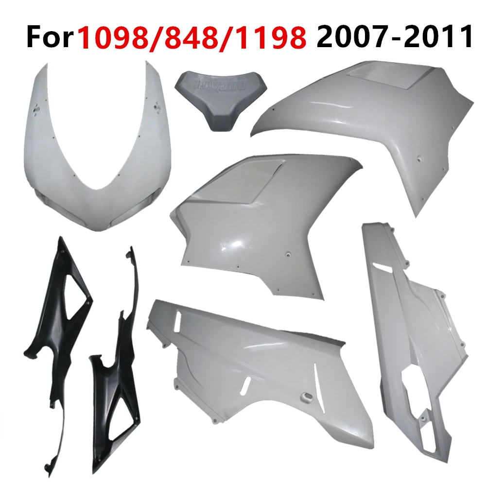 

Неокрашенные детали обтекателя из АБС-пластика для Ducati 1098 848 1198 2007-2010-2011, аксессуары для кузова мотоцикла