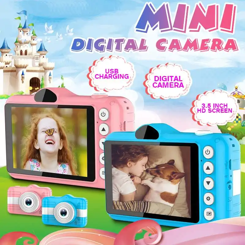 Cute Kids Mini Digital Photo 1080P Video Camera 3.5 Inch HD Screen Small Toy Camcorder Videocamera Micro Cam Children Best Gif
Cute Kids Mini Digital Photo 1080P Video Camera 3.5 Inch HD Screen Small Toy Camcorder Videocamera Micro Cam Children Best Gif