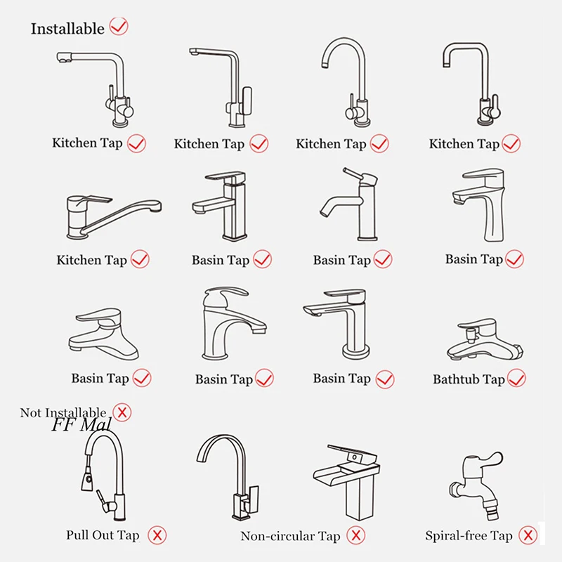 Universal Splash Filter Faucet 720 Rotate Water Outlet Faucet Kitchen Fauce Filter Hole Water Tap Cuisine Outils Accessoires
Universal Splash Filter Faucet 720 Rotate Water Outlet Faucet Kitchen Fauce Filter Hole Water Tap Cuisine Outils Accessoires