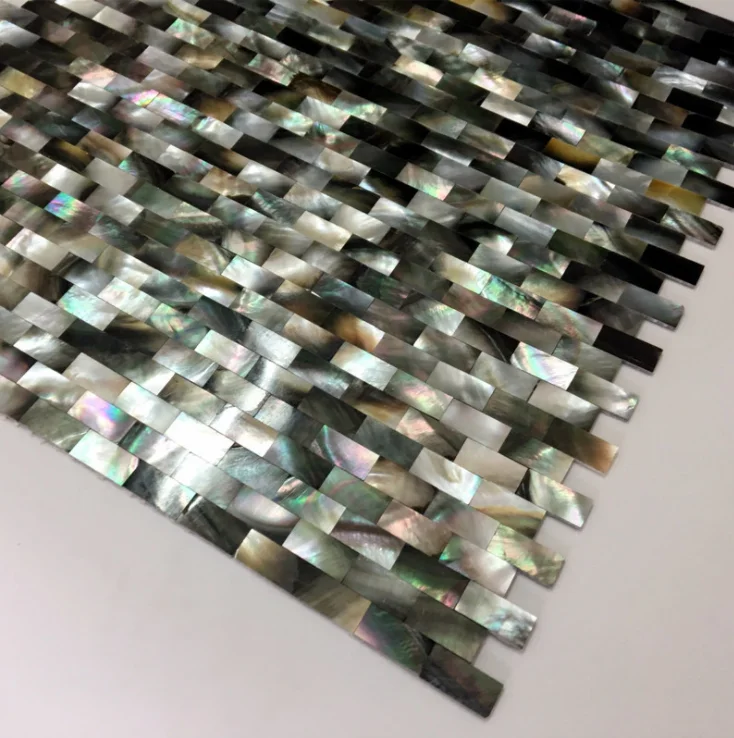 11 PCS 2mm Thickness Seamless Brick Black Lip Shell Tile Mother Of Pearl Backsplash Bathroom Wall Mosaic MOPSL099
11 PCS 2mm Thickness Seamless Brick Black Lip Shell Tile Mother Of Pearl Backsplash Bathroom Wall Mosaic MOPSL099