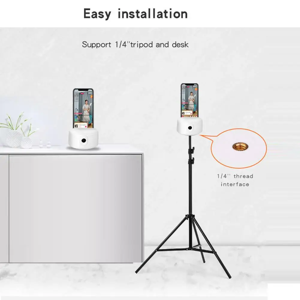 Portable Smart Auto Face Body Tracking Mobile Phone Holder 360 Rotation For Living Show Video Call Live Streaming
Portable Smart Auto Face Body Tracking Mobile Phone Holder 360 Rotation For Living Show Video Call Live Streaming