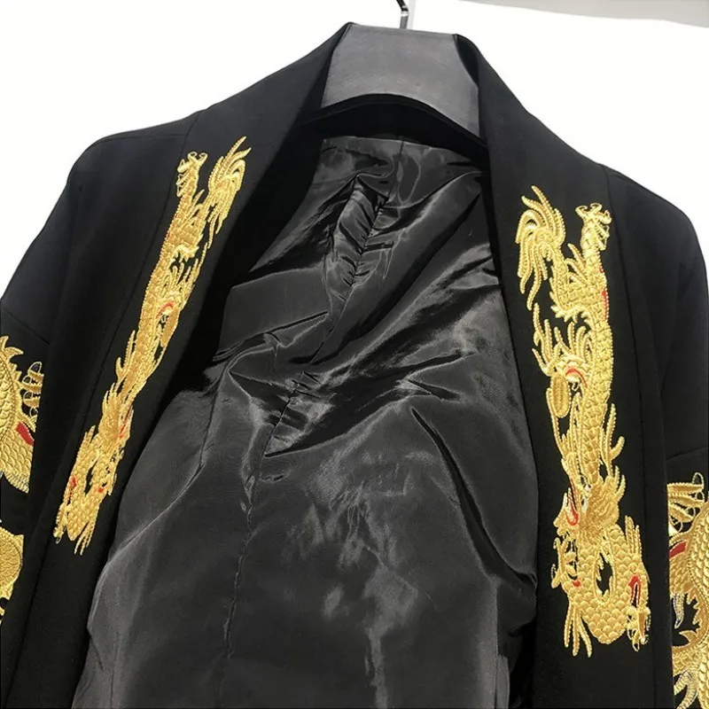 Embroidered Dragon Jacket Men Vintage Stand Collar Loose Outerwear Male Streetwear Chinese Style Hip Hop Clothes Short Coat M L
Embroidered Dragon Jacket Men Vintage Stand Collar Loose Outerwear Male Streetwear Chinese Style Hip Hop Clothes Short Coat M L