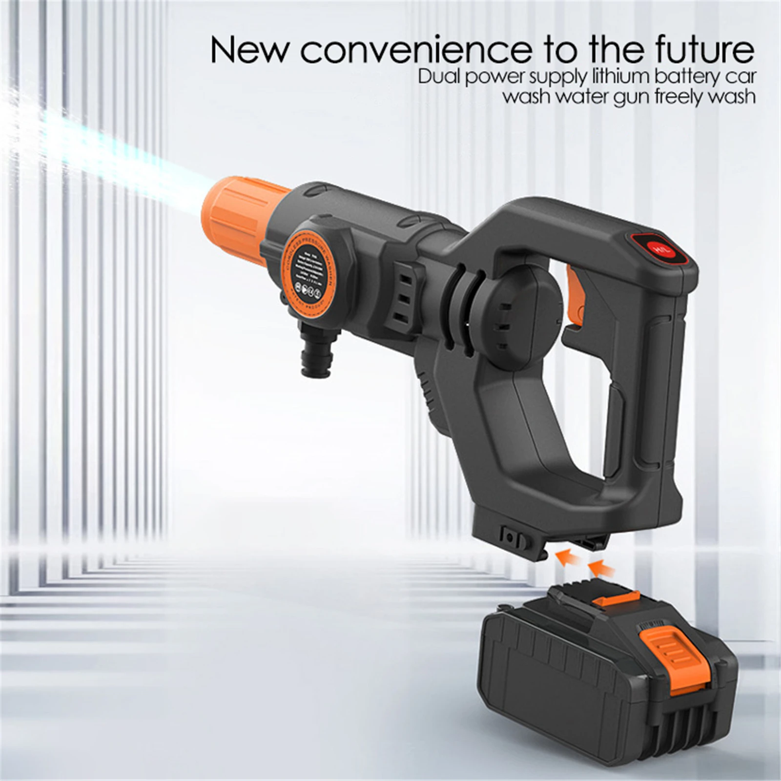 20V Cordless Pressure Belt 3.0Ah Lithium Ion Battery Portable Car Cleaner For Car Washing And Ground Cleaning Garden Watering
20V Cordless Pressure Belt 3.0Ah Lithium Ion Battery Portable Car Cleaner For Car Washing And Ground Cleaning Garden Watering