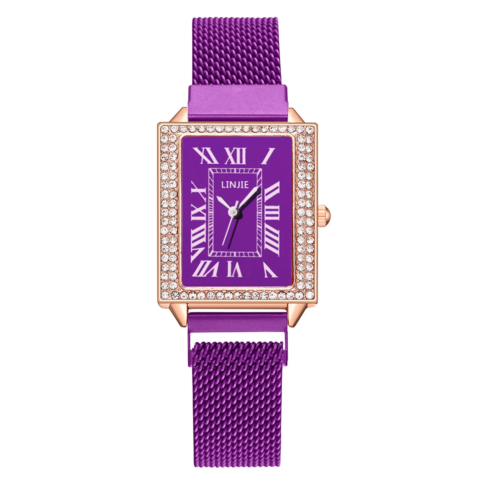 LINJIE Ladies Fashion Watch Stainless Steel Strap Watch Analog Watch montre femme relojes para mujer