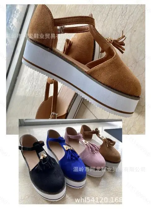 2020Women's Sandals Plus Size Shoes Women's High Heels Tassel Thick Bottom Waterproof Platform Women's Shoes Car Stitching Round
2020Women's Sandals Plus Size Shoes Women's High Heels Tassel Thick Bottom Waterproof Platform Women's Shoes Car Stitching Round