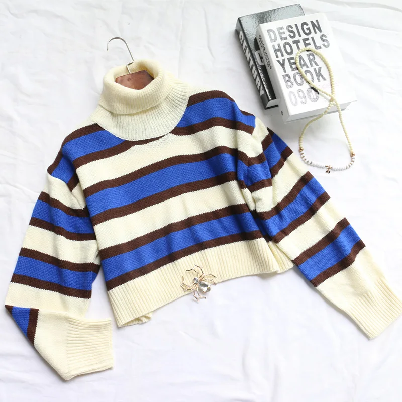 Autumn Winter Women's Long Sleeve Windproof Warm Sweater Patchwork Color Thermal Tops High Collar Pullover
Autumn Winter Women's Long Sleeve Windproof Warm Sweater Patchwork Color Thermal Tops High Collar Pullover