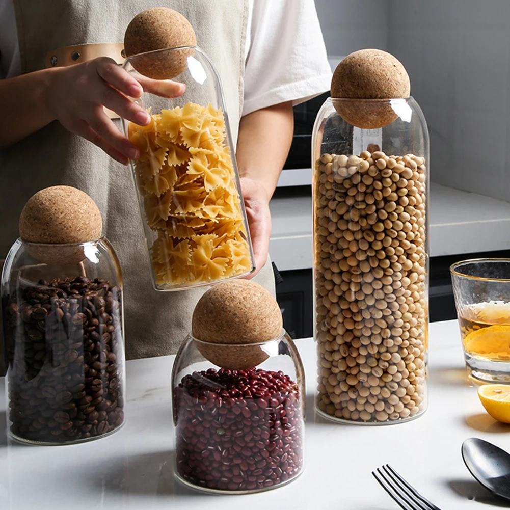 Glass Jar With Lid Ball Cork Lead-free Transparent Bottle Storage Sealed Tea Coffee Cans Food Contains Storing Keep Fresh
Glass Jar With Lid Ball Cork Lead-free Transparent Bottle Storage Sealed Tea Coffee Cans Food Contains Storing Keep Fresh