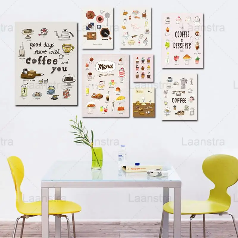 Coffee Dessert Menu Canvas Painting Nordic Posters And Prints Wall Art Bakery Cafe Restaurant Decor Kitchen Dining Room Decor
Coffee Dessert Menu Canvas Painting Nordic Posters And Prints Wall Art Bakery Cafe Restaurant Decor Kitchen Dining Room Decor