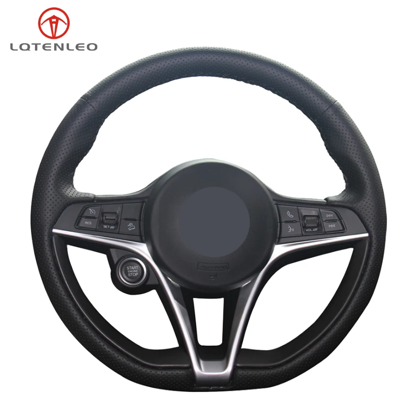 LQTENLEO Black Genuine Leather Hand-stitched Car Steering Wheel Cover For Alfa Romeo Giulia 2016 2017 2018 Stelvio 2017
LQTENLEO Black Genuine Leather Hand-stitched Car Steering Wheel Cover For Alfa Romeo Giulia 2016 2017 2018 Stelvio 2017