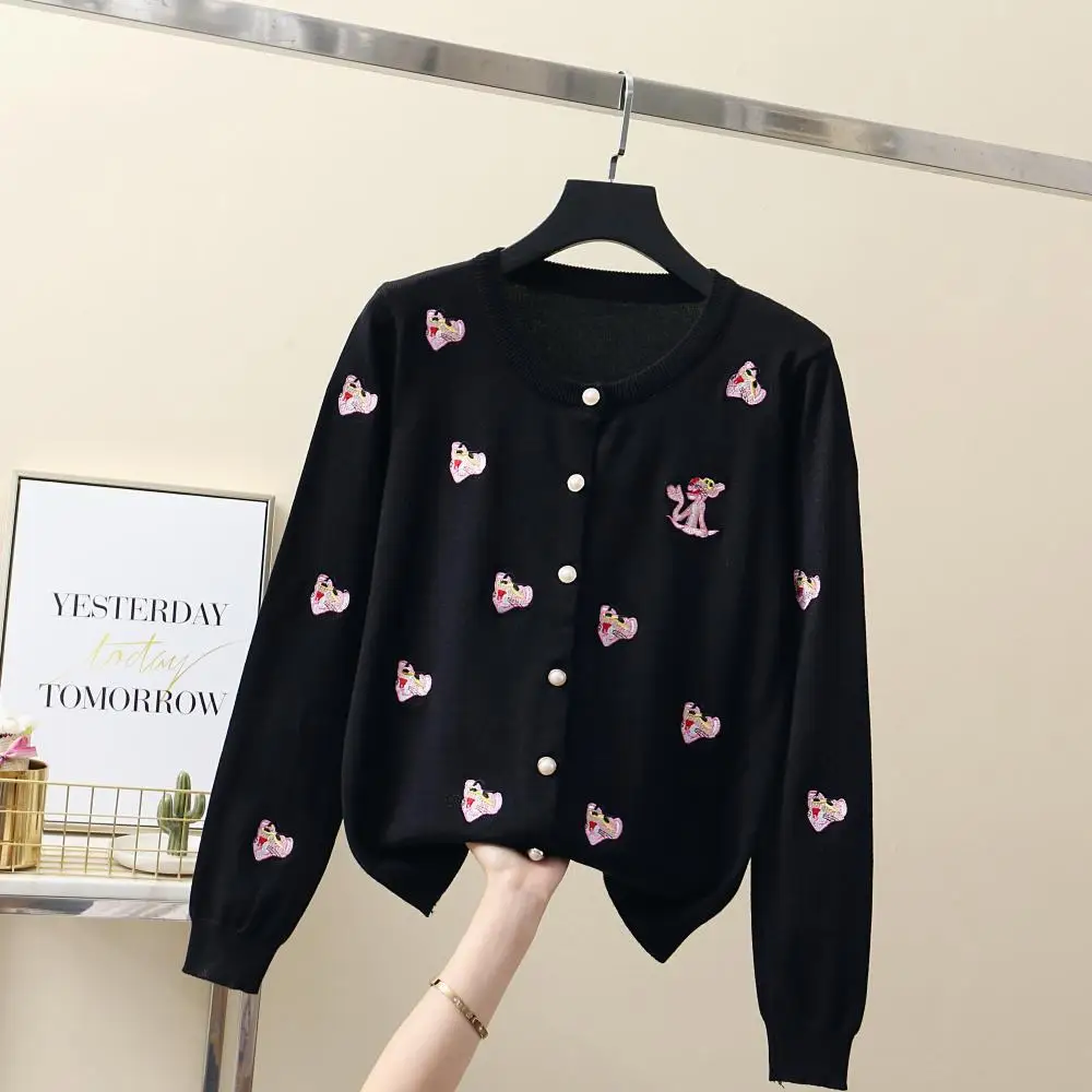 Merchall Sweet Fashion Tiger Embroidery V-neck Vintage Cute Knitted Cardigan Sweater Spring Autumn Summer Women Coat Girl
Merchall Sweet Fashion Tiger Embroidery V-neck Vintage Cute Knitted Cardigan Sweater Spring Autumn Summer Women Coat Girl