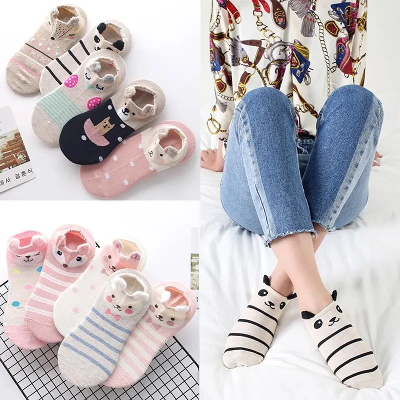 Cartoon Short Socks Women Colored Cute Cotton Ankle Socks Character Animal Girls Funny Socks Low Breathable Sox Female
Cartoon Short Socks Women Colored Cute Cotton Ankle Socks Character Animal Girls Funny Socks Low Breathable Sox Female