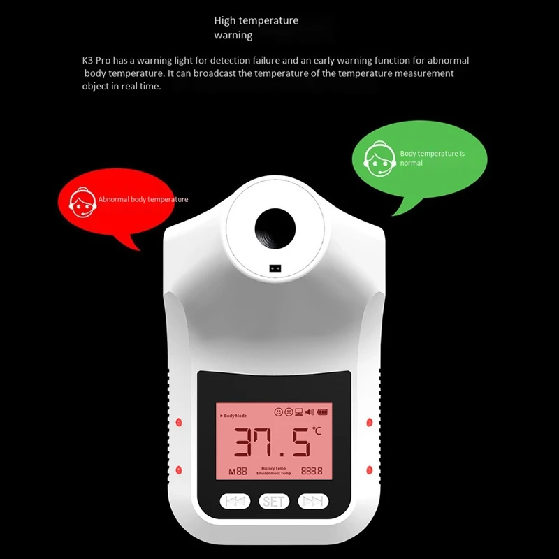 LBER K3Pro Non-Contact High-Precision Electronic Thermometer Shopping Mall Infrared Thermometer Detector
LBER K3Pro Non-Contact High-Precision Electronic Thermometer Shopping Mall Infrared Thermometer Detector