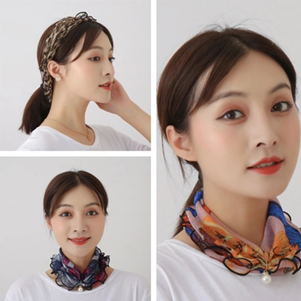 Multifunctional Pearl Lace Variety Scarf Headband For Women Lady Silk Chiffon Scarf Neck Bandana Fashion Scarves Gifts
Multifunctional Pearl Lace Variety Scarf Headband For Women Lady Silk Chiffon Scarf Neck Bandana Fashion Scarves Gifts