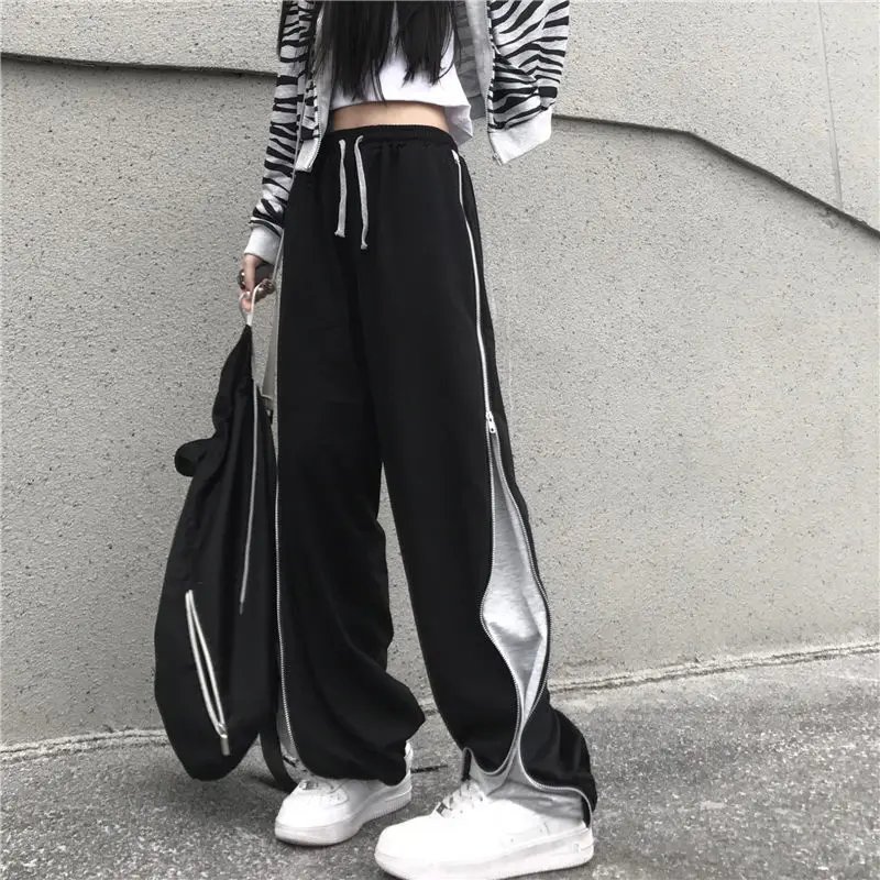 MINGLIUSILI Korean Style Wide Leg Pants Women Spring 2021 Fashion High Waist Trousers Women Black Splice Loose Sweatpants
MINGLIUSILI Korean Style Wide Leg Pants Women Spring 2021 Fashion High Waist Trousers Women Black Splice Loose Sweatpants