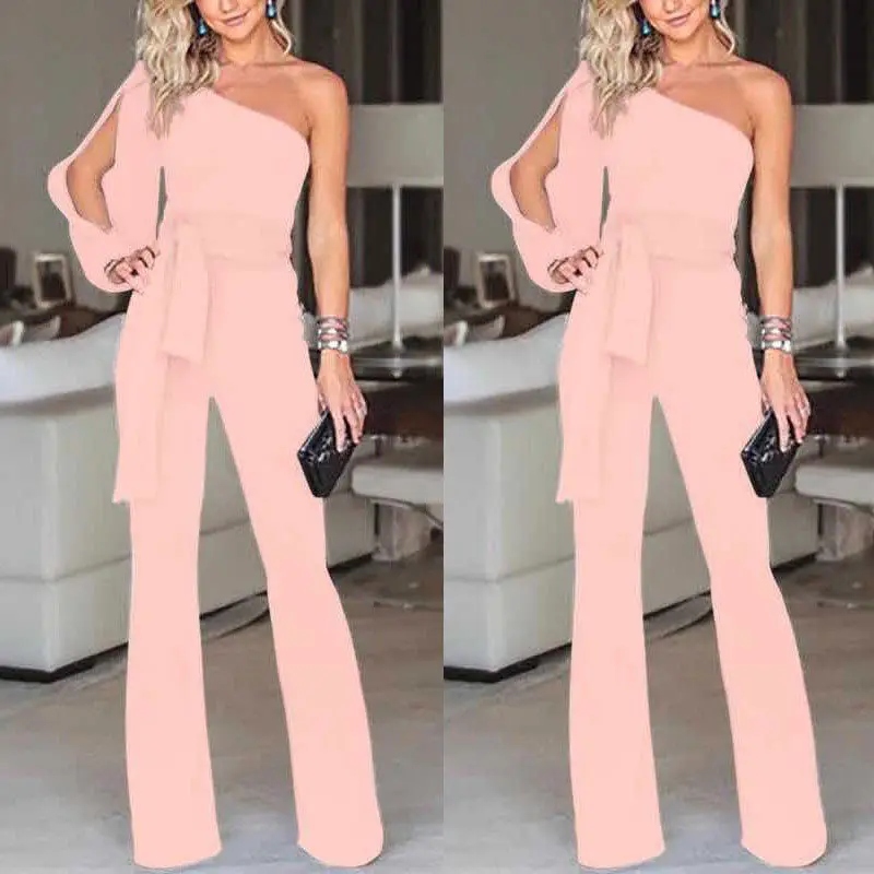 Jumpsuits for women 2019 arrival Womens rompers Party Clubwear Playsuit Jumpsuit Wide Leg One Shoulder Long Trousers Pants
Jumpsuits for women 2019 arrival Womens rompers Party Clubwear Playsuit Jumpsuit Wide Leg One Shoulder Long Trousers Pants