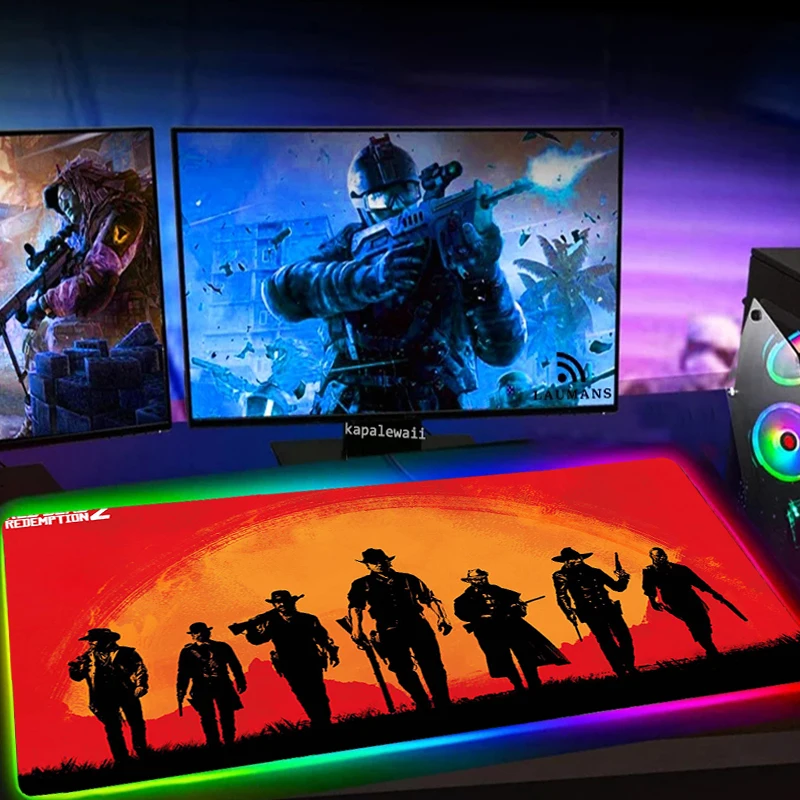 Gaming Mouse Pad Computer Mousepad Red Dead Redemption RGB Backlit Mause Pad Large Mousepad For Desk Keyboard LED Mice Mat
Gaming Mouse Pad Computer Mousepad Red Dead Redemption RGB Backlit Mause Pad Large Mousepad For Desk Keyboard LED Mice Mat
