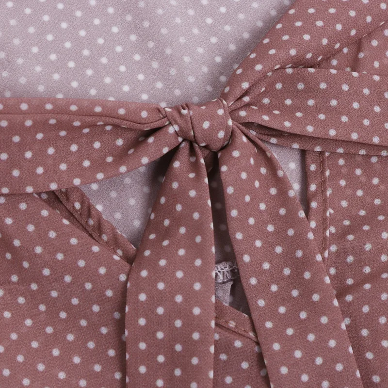 Summer Office Lady Bow Bandage Shirt Top Casual Dot Elegant Ruffle Sleeveless Top
Summer Office Lady Bow Bandage Shirt Top Casual Dot Elegant Ruffle Sleeveless Top