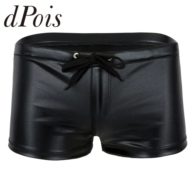 Mens Boxer Shorts Shiny Patent Leather Lingerie Running Shorts Trunks Elastic Waistband Drawstring Shorts Male Lounge Underwear
Mens Boxer Shorts Shiny Patent Leather Lingerie Running Shorts Trunks Elastic Waistband Drawstring Shorts Male Lounge Underwear