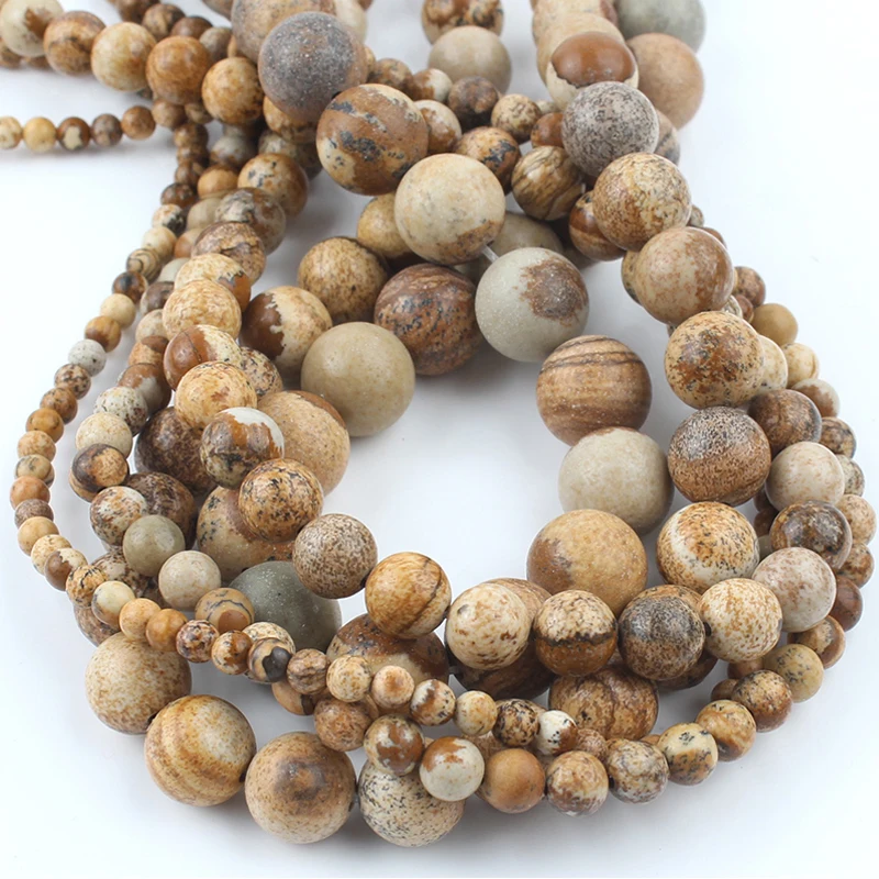 Natural Stone Picture Jaspers Beads Loose Spacer Beads For Jewelry Making DIY Pearls Bracelets Earrings 15"Inches 4 6 8 10 12mm
Natural Stone Picture Jaspers Beads Loose Spacer Beads For Jewelry Making DIY Pearls Bracelets Earrings 15"Inches 4 6 8 10 12mm