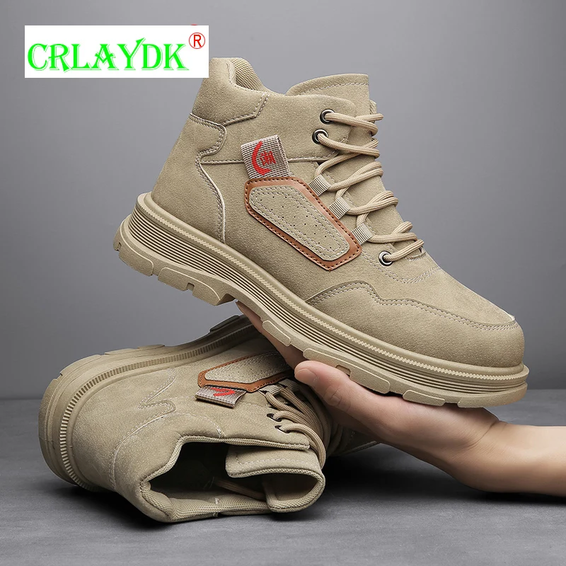 CRLAYDK Men Breathable Ankle Boots Outdoor Hiking Walking Casual Shoes Leather Tooling Work Thick Sole Anti Slip Tactical Bootie
CRLAYDK Men Breathable Ankle Boots Outdoor Hiking Walking Casual Shoes Leather Tooling Work Thick Sole Anti Slip Tactical Bootie