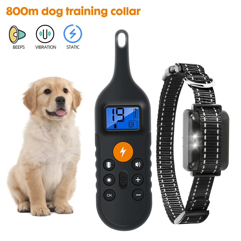 800M Long-Distance Electric Dog Training Collar Remote Control Shock Collar Anti Bark Arrestor Training Artifact Rechargeable
800M Long-Distance Electric Dog Training Collar Remote Control Shock Collar Anti Bark Arrestor Training Artifact Rechargeable