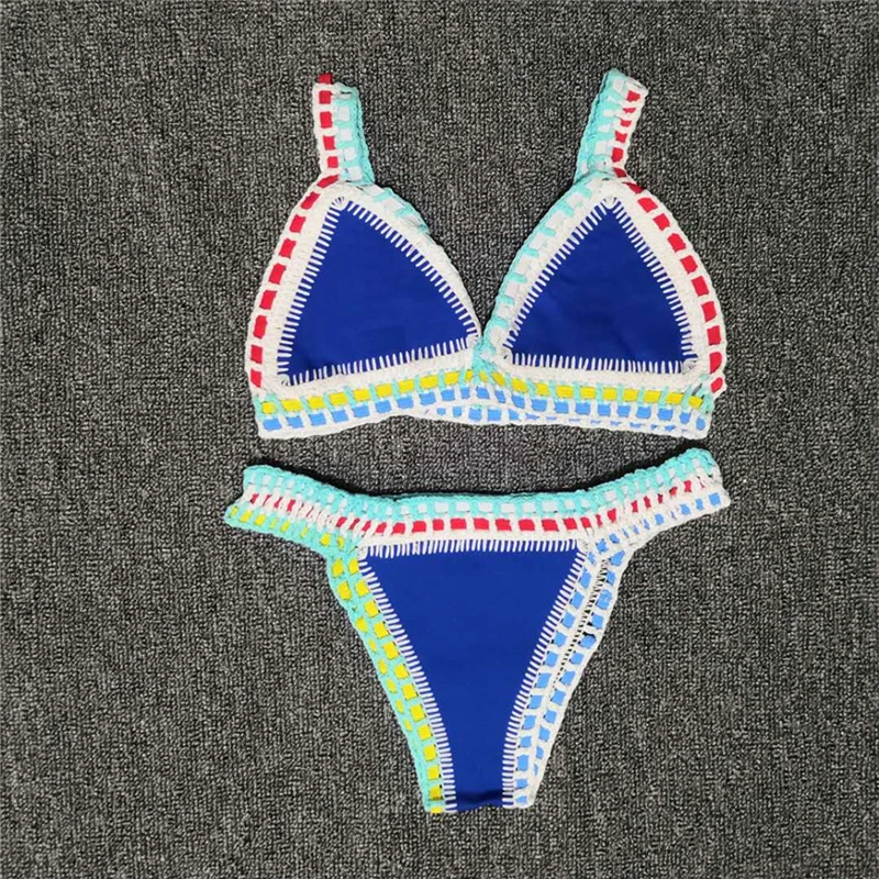 Women Bikini Set Reversible Swimwear Beachwear Sexy Low Waist Handmade Knit Swimsuit Female Bathing Suit Swimming Suit
Women Bikini Set Reversible Swimwear Beachwear Sexy Low Waist Handmade Knit Swimsuit Female Bathing Suit Swimming Suit