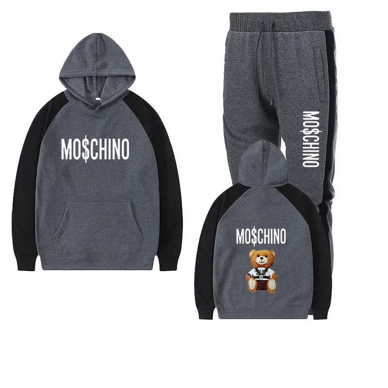 2021 Spring and Autumn New Men's Hoodie + Pants 2 Piece Set Letter Bear Print Casual Sports Pullover
2021 Spring and Autumn New Men's Hoodie + Pants 2 Piece Set Letter Bear Print Casual Sports Pullover