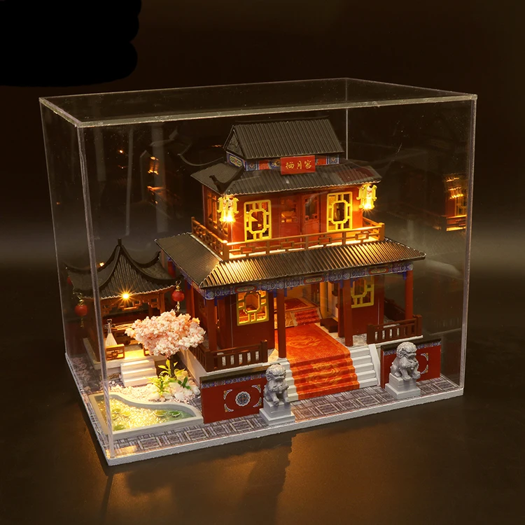 Classic DIY Dollhouse Kit Traditional Chinese Style Assembled House Model Doll House Sand Table Model House with LED Light
Classic DIY Dollhouse Kit Traditional Chinese Style Assembled House Model Doll House Sand Table Model House with LED Light