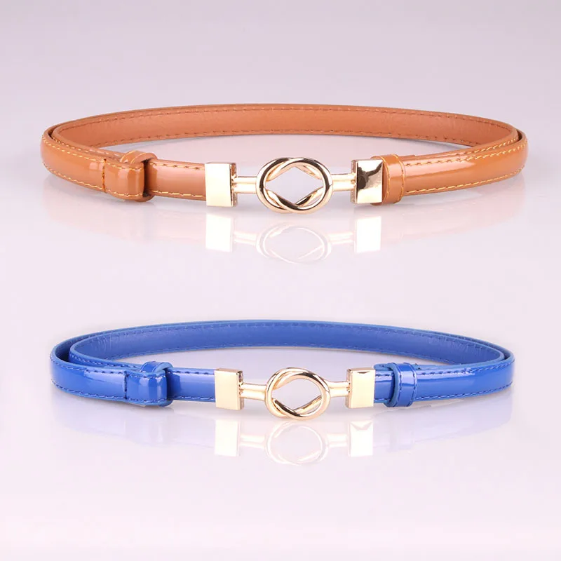 Women Metal Buckle Belt PU Leather Dress Skirt Waist Elastic Thin Belts Ladies Waistband 
Women Metal Buckle Belt PU Leather Dress Skirt Waist Elastic Thin Belts Ladies Waistband