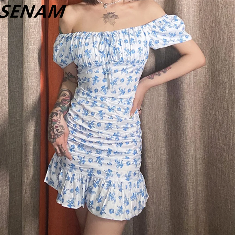 SENAM Dress Women Summer Backless Halter Off Shoulder Mini Bandage Sexy Ladies Clothes Youth Clothes for Girl Female Clothes
SENAM Dress Women Summer Backless Halter Off Shoulder Mini Bandage Sexy Ladies Clothes Youth Clothes for Girl Female Clothes