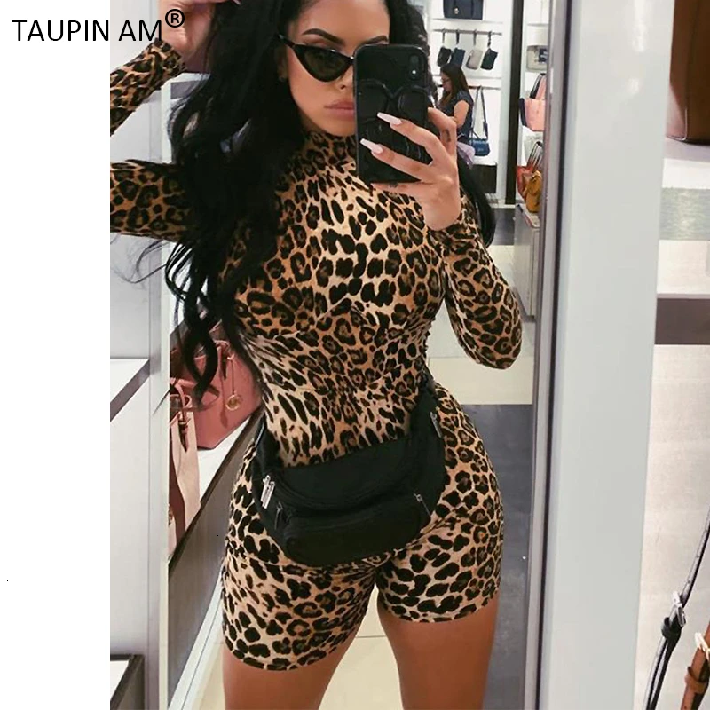 2019 Women Fitness Playsuits Long Sleeve Turtleneck Leopard Print Rompers Womens Jumpsuit Push Up Body Casual Bodysuit
2019 Women Fitness Playsuits Long Sleeve Turtleneck Leopard Print Rompers Womens Jumpsuit Push Up Body Casual Bodysuit